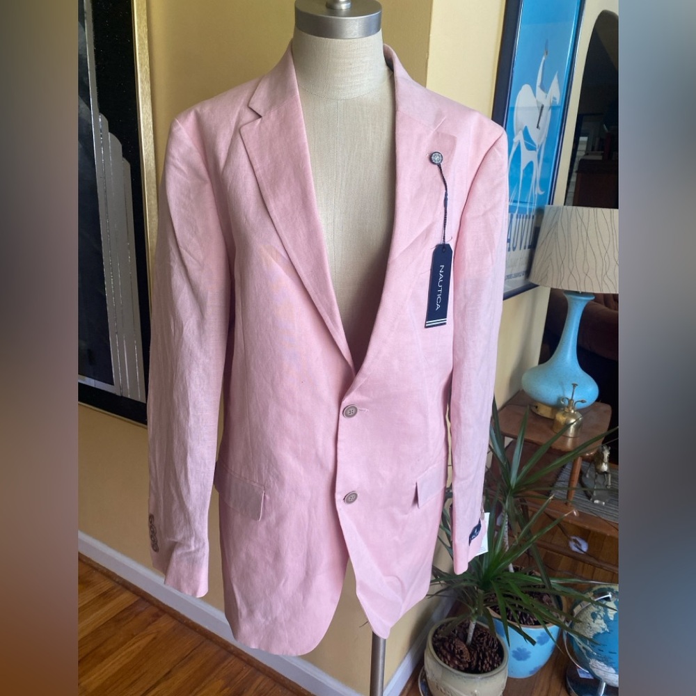 nautica pink summer suit jacket blazer